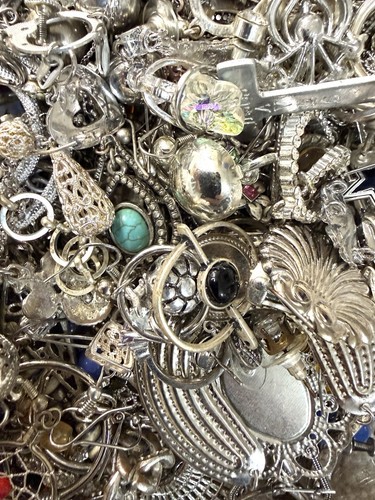Vintage silver tone scrap - 5,